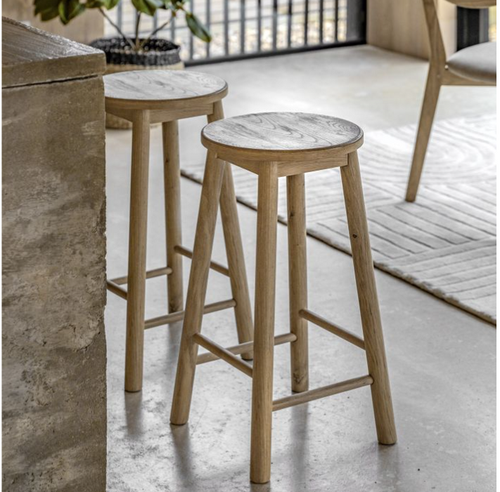 Hatfield Natural Oak Bar Stool