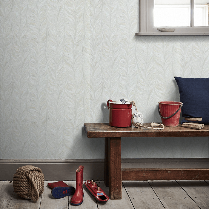 Zoffany Wallpaper - Darnley - Ebru II - Snow