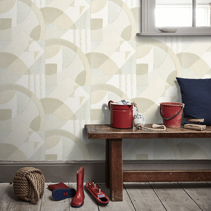 Zoffany Wallpaper - Rhombi - Abstract 1928 - Mineral