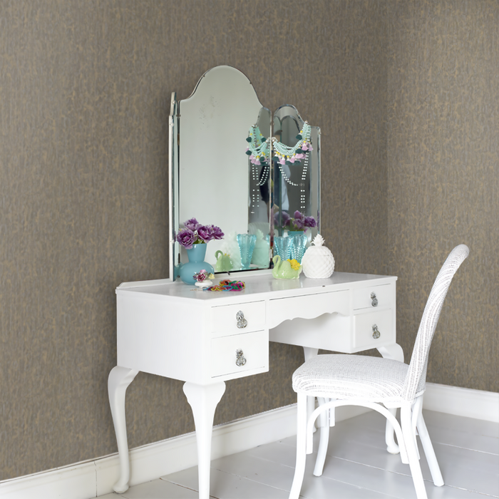 Zoffany Wallpaper - Kensington Walk- Moresque Glaze - Antique Bronze