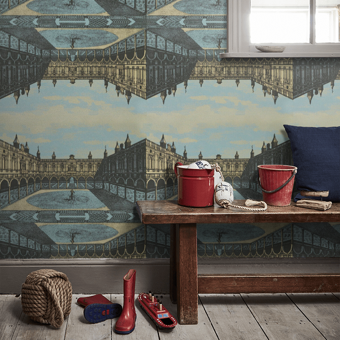 Zoffany Wallpaper - Palladio Volume I - Royal Exchange - Taylors Grey / Platinum