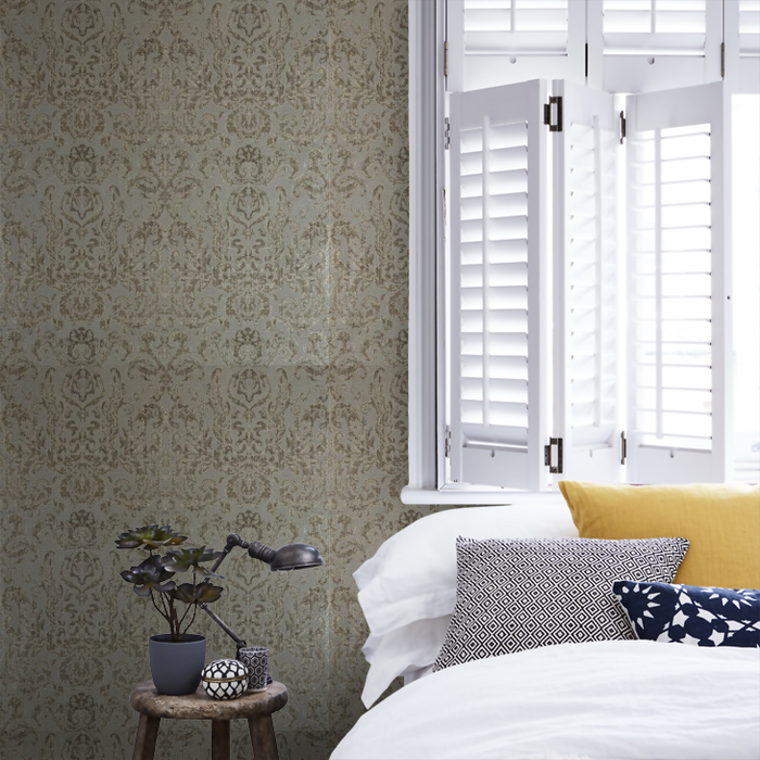 Zoffany Wallpaper - Constantina Damask - Brocatello - Burnish