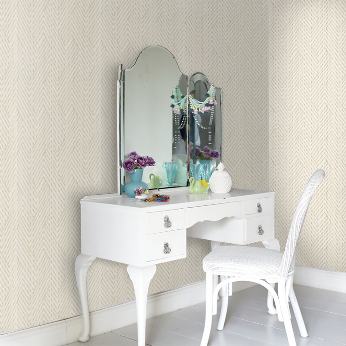 Clarke & Clarke Vivado Wallpaper Collection - Grassetto - Ivory