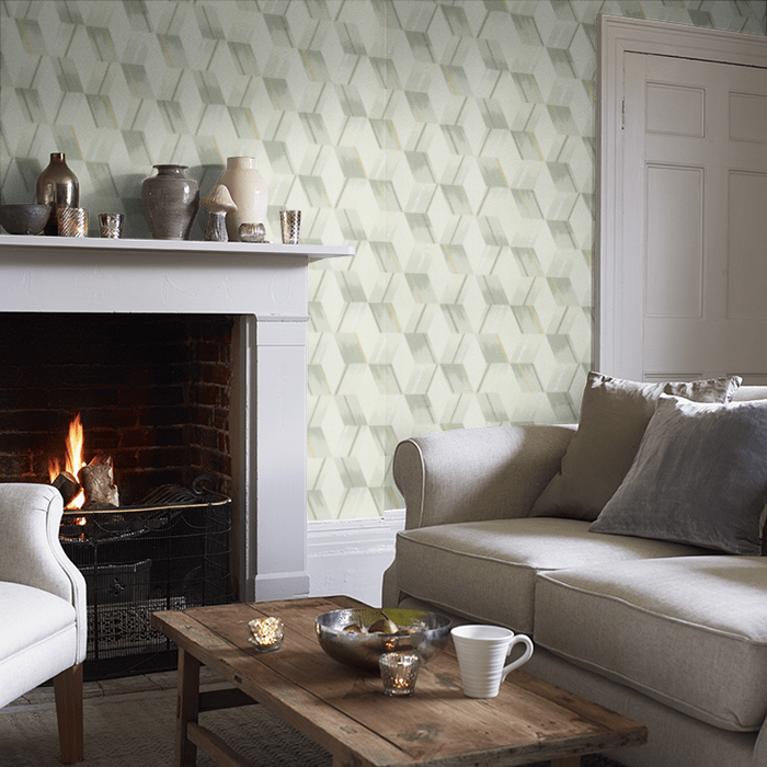 Zoffany Wallpaper - Rhombi - Empire Grey