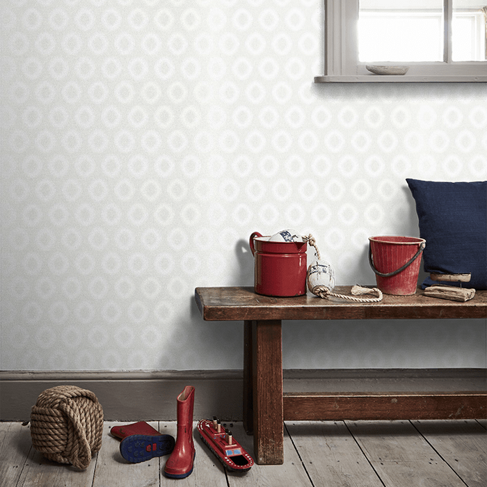 Zoffany Wallpaper - Folio - Tallulah Plain - Perfect White