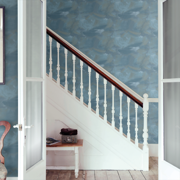 Clarke & Clarke Lusso Wallpaper Collection - Astratto - Midnight