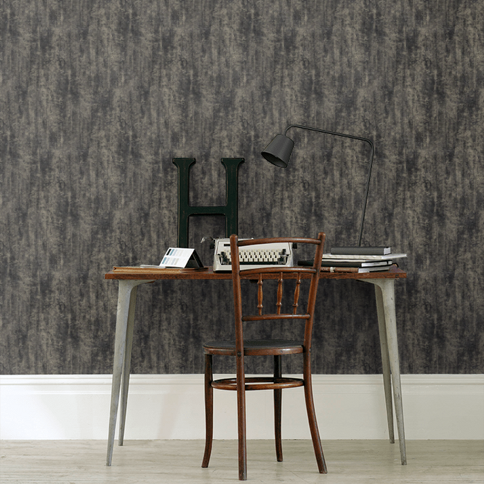 Clarke & Clarke Lusso Wallpaper Collection - Sontuoso - Noir