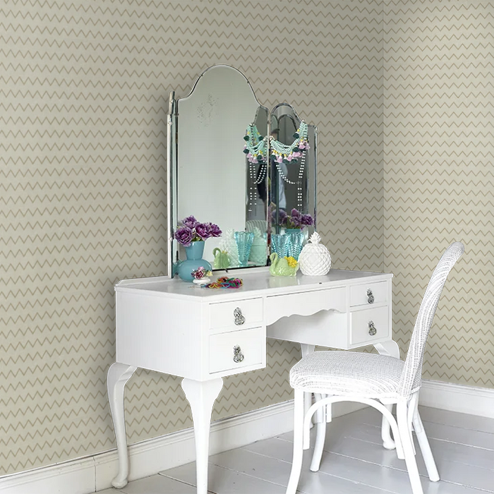 Zoffany Wallpaper - The Muse - Oblique Raku - Stone