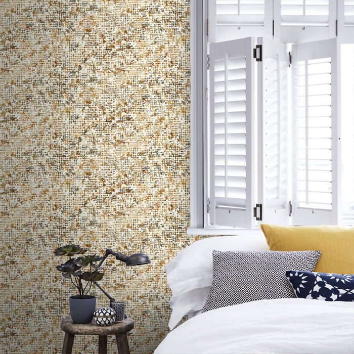 Clarke & Clarke Fusion Wallpaper Collection - Scintilla - Ochre