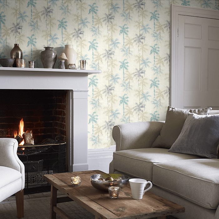 Clarke & Clarke X Breegan Jane Wallpaper Collection - Palmyra - Denim