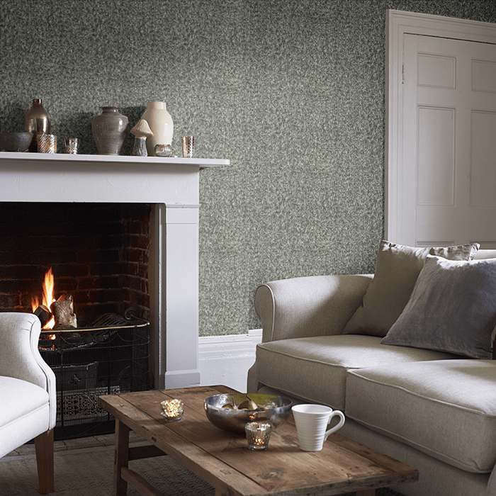 Zoffany Wallpaper - Kempshott - Guinea - Blue Stone