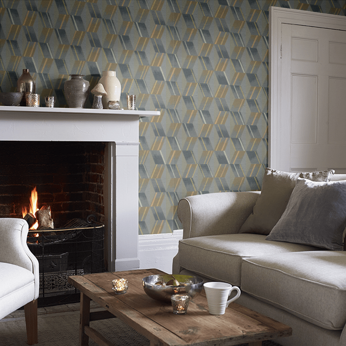 Zoffany Wallpaper - Rhombi - Anthracite