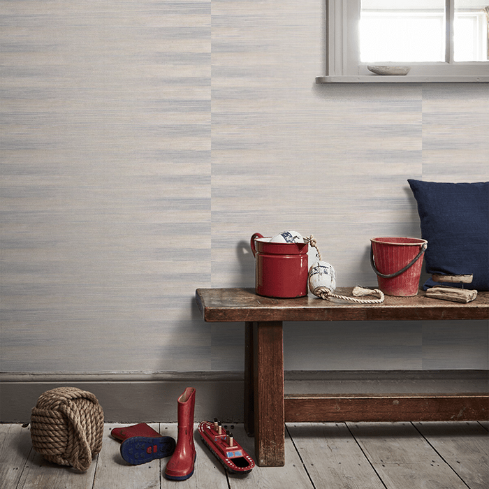 Zoffany Wallpaper - Kensington Walk- Kensington Grasscloth - Mineral