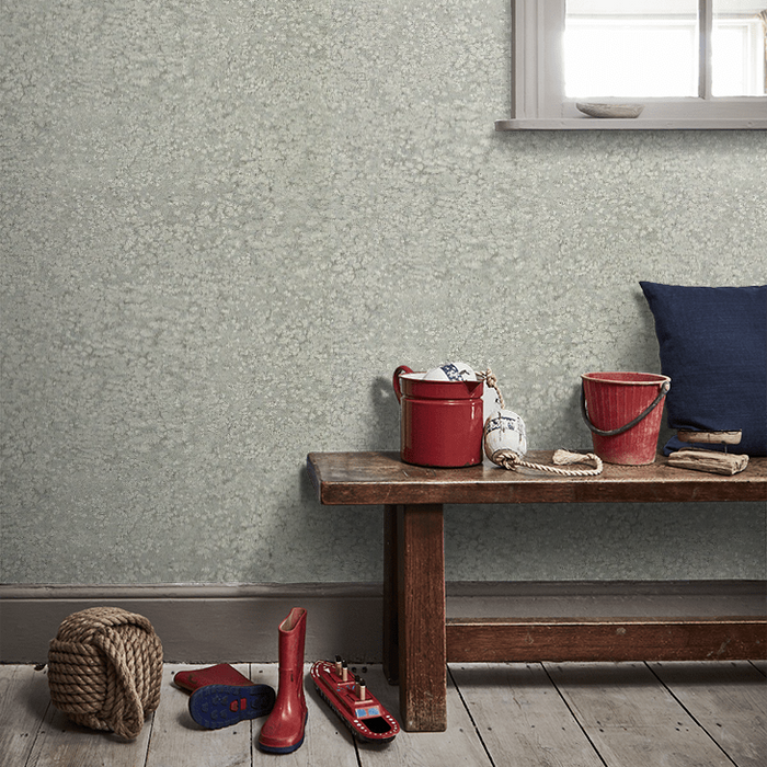 Zoffany Wallpaper - Kempshott - Weathered Stone Plain - Graphite