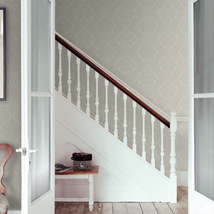 Zoffany Wallpaper - Constantina Damask - Malmaison - Chalk