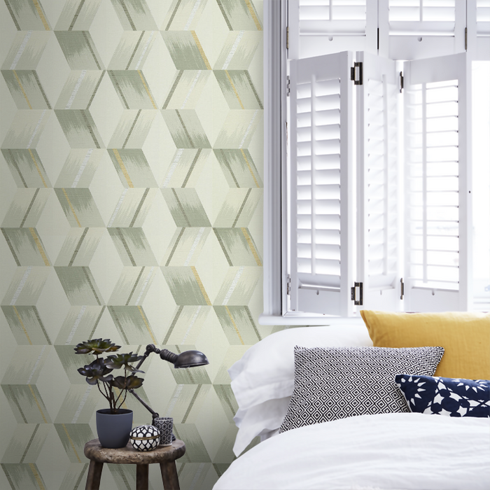 Zoffany Wallpaper - Rhombi - Empire Grey