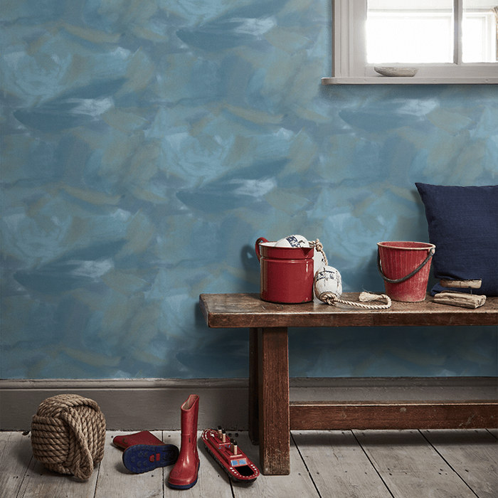 Clarke & Clarke Lusso Wallpaper Collection - Astratto - Midnight