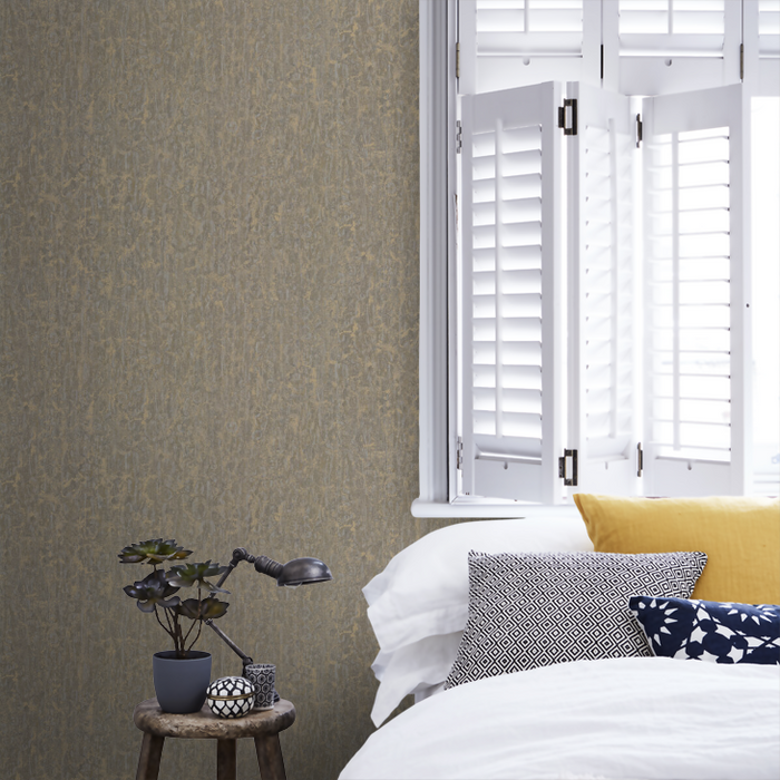 Zoffany Wallpaper - Kensington Walk- Moresque Glaze - Antique Bronze