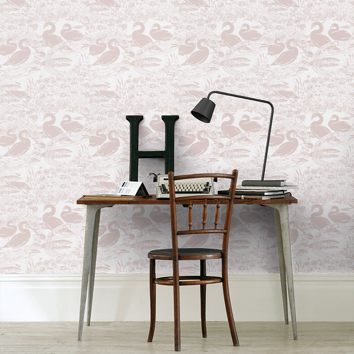 Laura Ashley Wallpaper - Swans