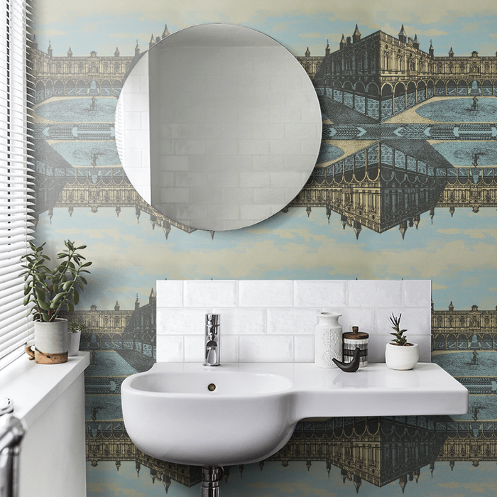 Zoffany Wallpaper - Palladio Volume I - Royal Exchange - Taylors Grey / Platinum