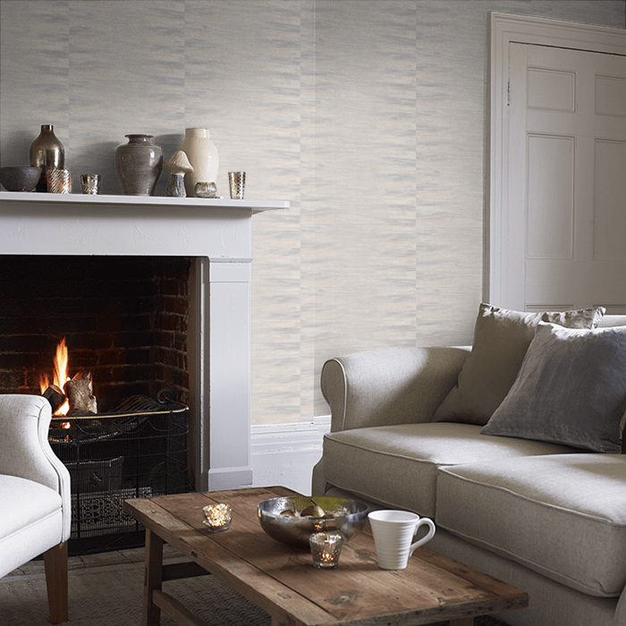 Zoffany Wallpaper - Kensington Walk- Kensington Grasscloth - Mineral