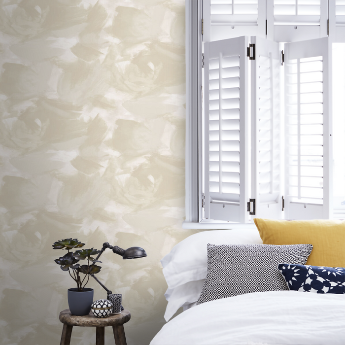 Clarke & Clarke Lusso Wallpaper Collection - Astratto - Linen