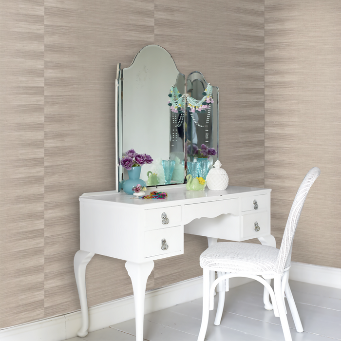 Zoffany Wallpaper - Kensington Walk- Kensington Grasscloth - Paris Grey