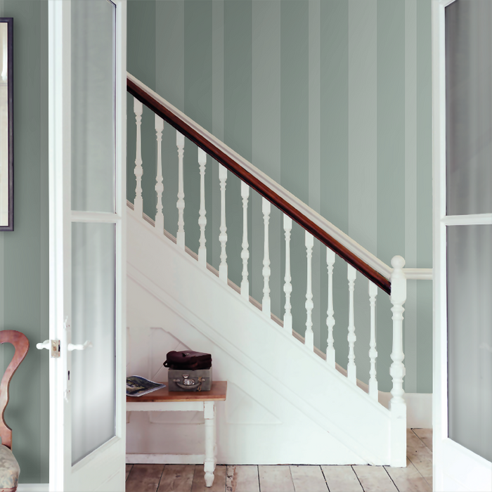 Laura Ashley Wallpaper - Lille Pearlescent Stripe