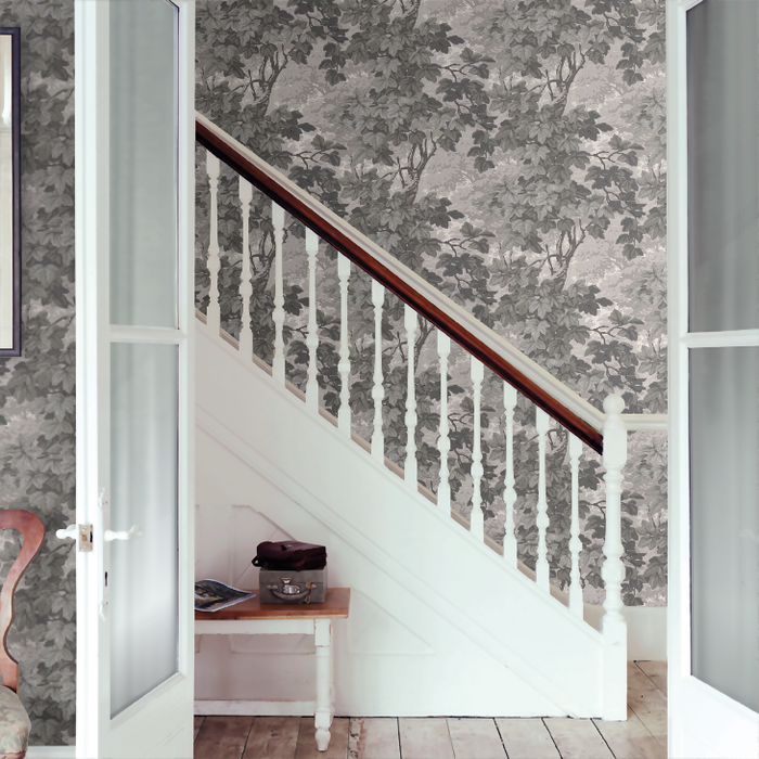 Zoffany Wallpaper - Kensington Walk- Richmond Park - Charcoal