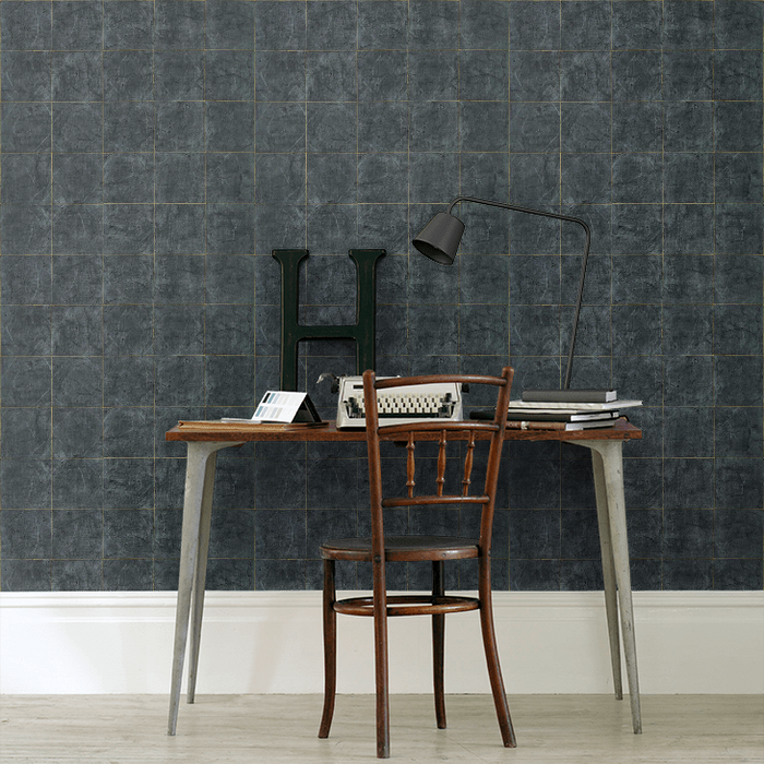 Zoffany Wallpaper - Folio - Piastrella - Vine Black