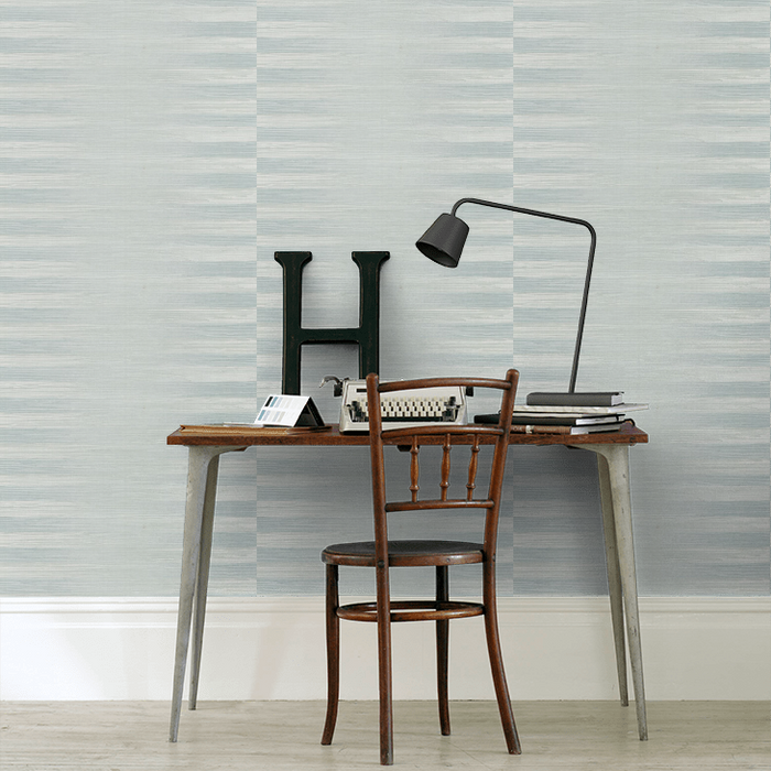 Zoffany Wallpaper - Kensington Walk- Kensington Grasscloth - Duck egg