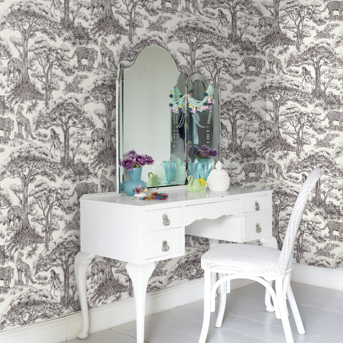 Clarke & Clarke X Breegan Jane Wallpaper Collection - Kisumu - Noir