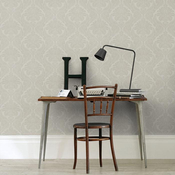 Zoffany Wallpaper - Constantina Damask - Malmaison - Chalk