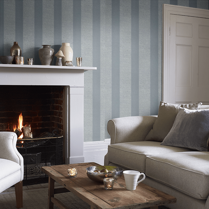 Zoffany Wallpaper - Folio - Ormonde Stripe - Gargoyle