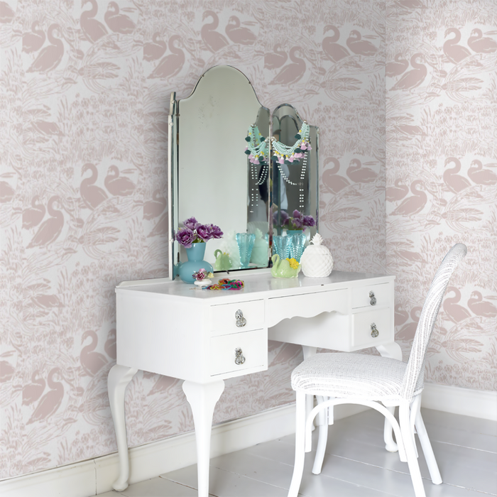 Laura Ashley Wallpaper - Swans