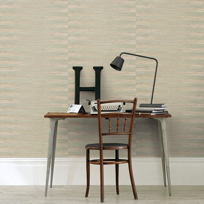 Zoffany Wallpaper - Kensington Walk- Kensington Grasscloth - Evergreen