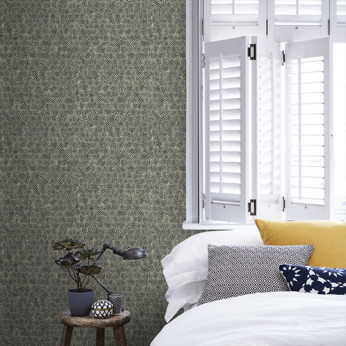 Zoffany Wallpaper - Kempshott - Guinea - Charcoal