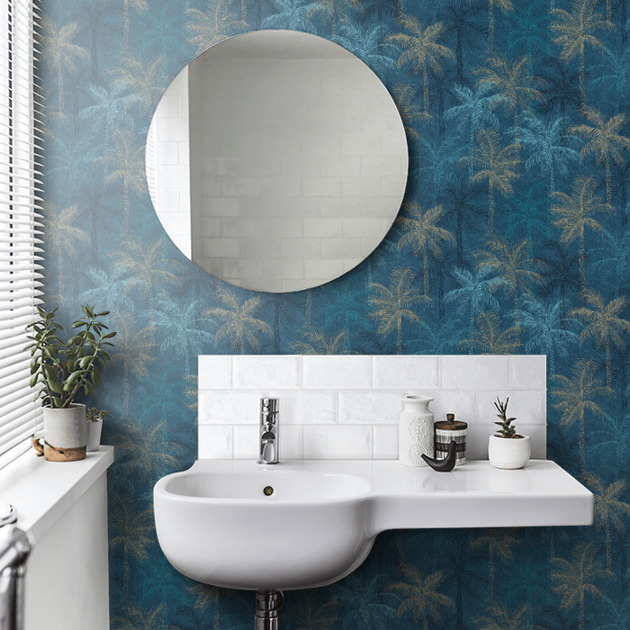 Clarke & Clarke X Breegan Jane Wallpaper Collection - Palmyra - Midnight