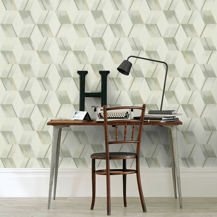 Zoffany Wallpaper - Rhombi - Empire Grey