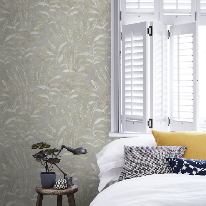 Zoffany Wallpaper - Darnley - Highclere - Zinc