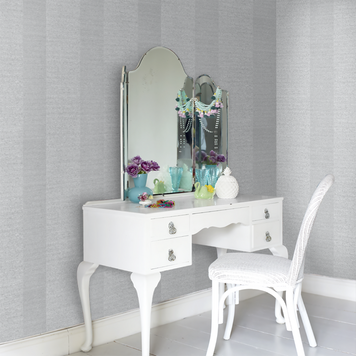 Zoffany Wallpaper - Folio - Ormonde Stripe - Quartz Grey