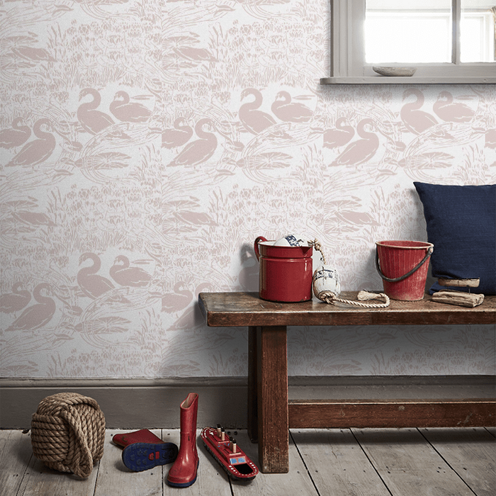 Laura Ashley Wallpaper - Swans