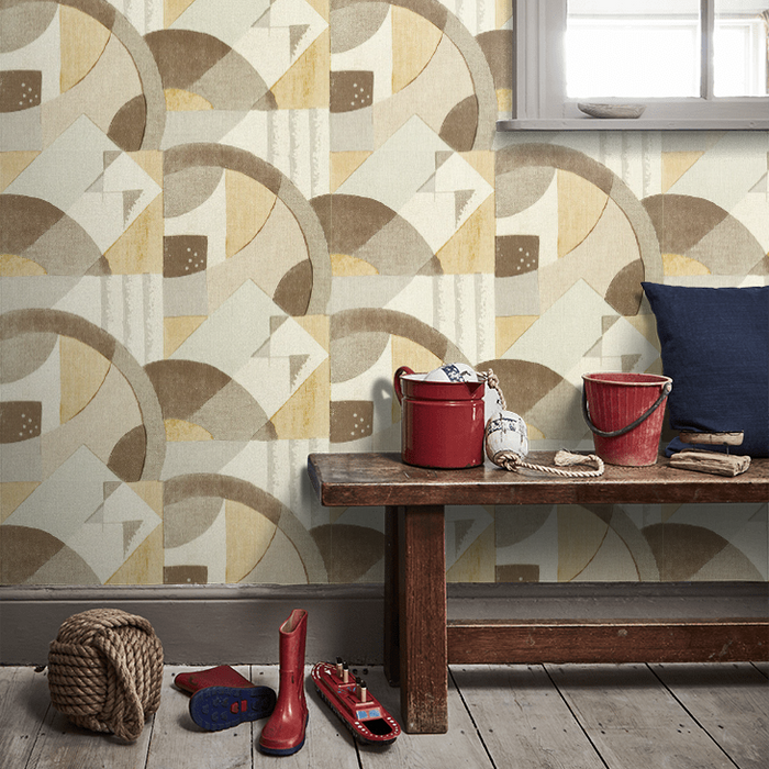 Zoffany Wallpaper - Rhombi - Abstract 1928 - Taupe