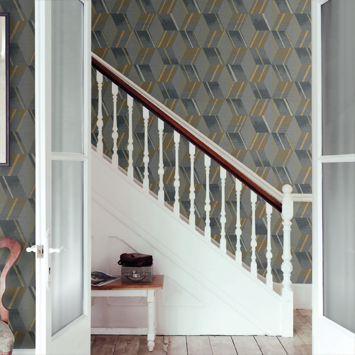 Zoffany Wallpaper - Rhombi - Anthracite