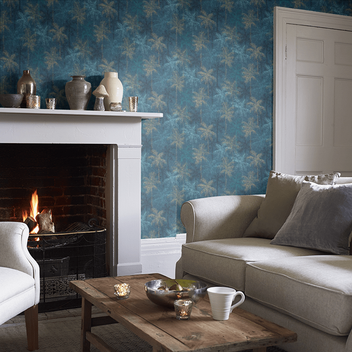 Clarke & Clarke X Breegan Jane Wallpaper Collection - Palmyra - Midnight