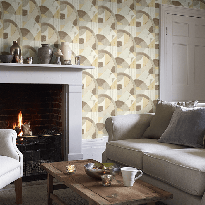 Zoffany Wallpaper - Rhombi - Abstract 1928 - Taupe