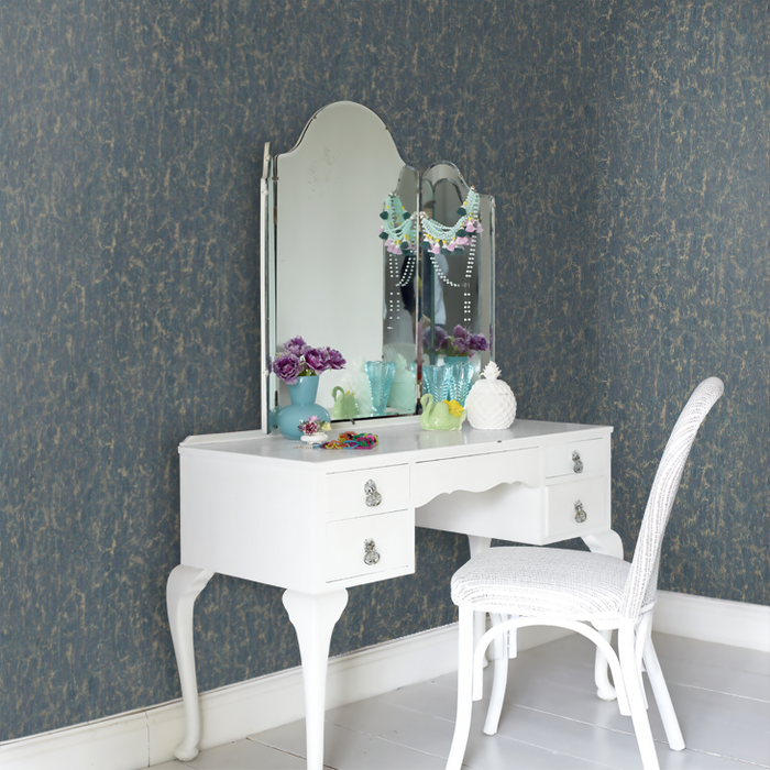 Zoffany Wallpaper - Kensington Walk- Moresque Glaze - Indigo