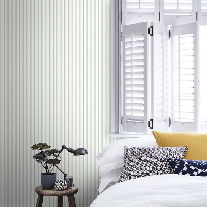 Laura Ashley Wallpaper - Farnworth Stripe