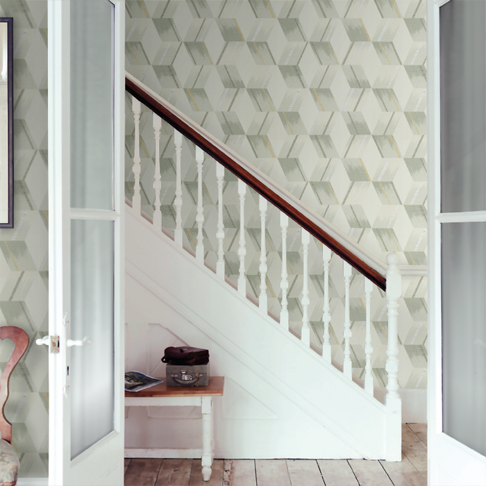 Zoffany Wallpaper - Rhombi - Empire Grey