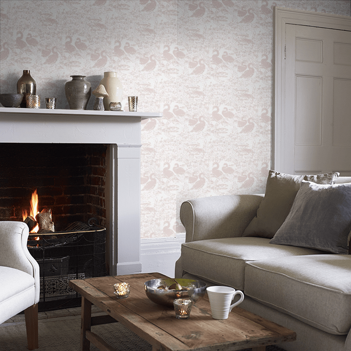 Laura Ashley Wallpaper - Swans